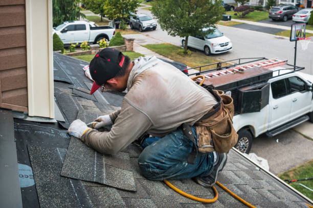 Professional Roof Installation technician working in South Byron, NY